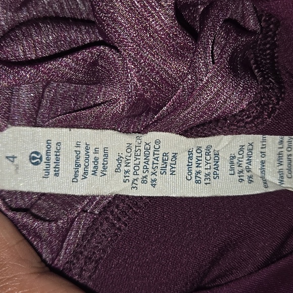 Lululemon Women's Hustle & Bustle Tank Top w/ Drawstring Waistband Purple Size 4 - Picture 8 of 8